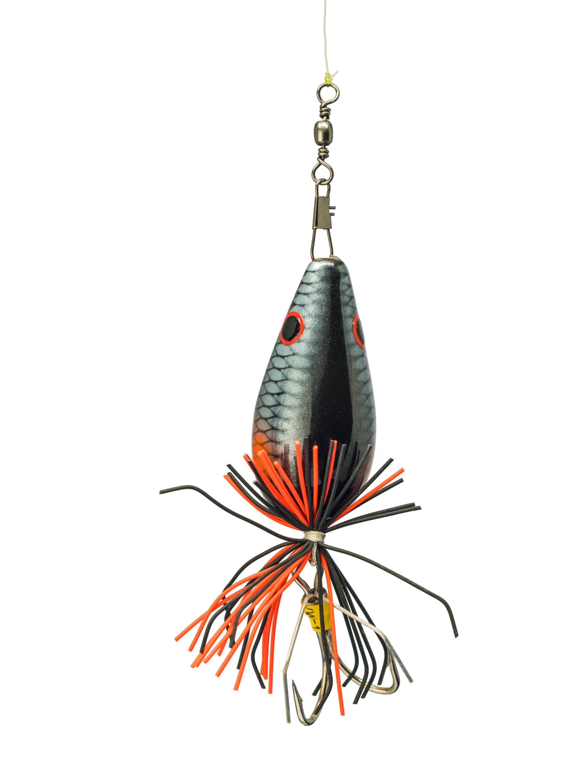 fishing baits Statues of rat on white background